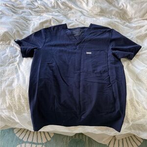 Figs Deep Blue Short Sleeve Men's Tee scrub top